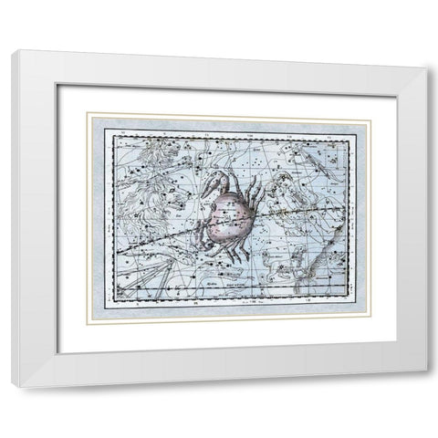 Maps of the Heavens: Cancer - the Crab White Modern Wood Framed Art Print with Double Matting by Jamieson, Alexander