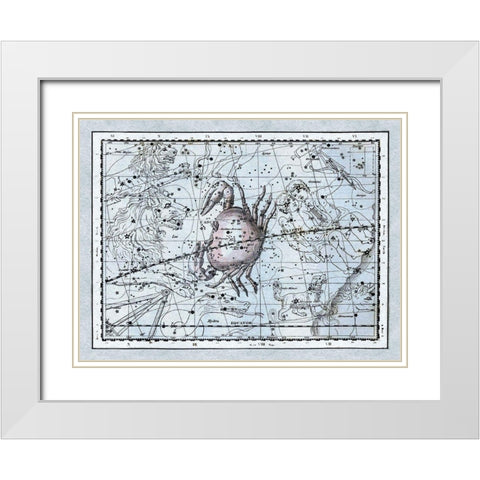 Maps of the Heavens: Cancer - the Crab White Modern Wood Framed Art Print with Double Matting by Jamieson, Alexander