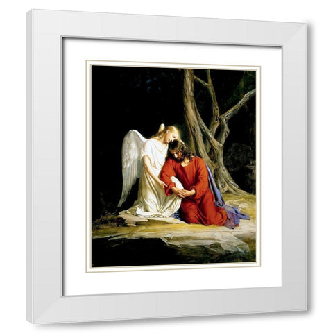 Agony in the Garden White Modern Wood Framed Art Print with Double Matting by Bloch, Carl