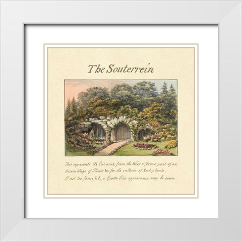 The Souterrein, 1813 White Modern Wood Framed Art Print with Double Matting by Repton, Humphry