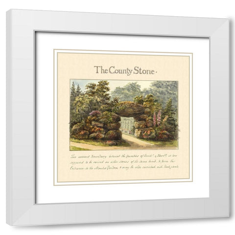 The Country Stone, 1813 White Modern Wood Framed Art Print with Double Matting by Repton, Humphry