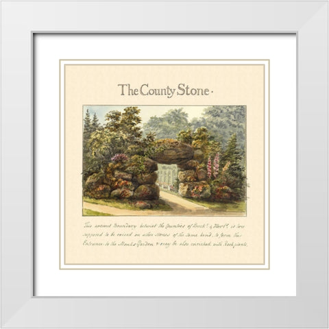 The Country Stone, 1813 White Modern Wood Framed Art Print with Double Matting by Repton, Humphry