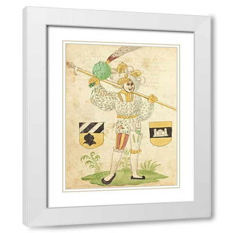 Civic festival of the Nuremberg Schembartlauf - White Costume White Modern Wood Framed Art Print with Double Matting by German 16th Century