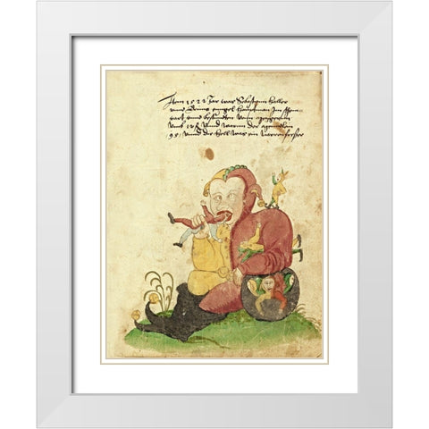 Civic festival of the Nuremberg Schembartlauf - Giant White Modern Wood Framed Art Print with Double Matting by German 16th Century
