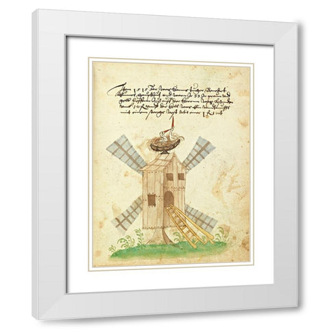 Civic festival of the Nuremberg Schembartlauf - Windmill White Modern Wood Framed Art Print with Double Matting by German 16th Century