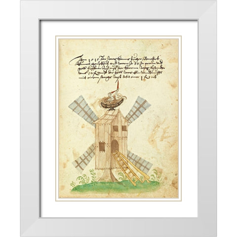 Civic festival of the Nuremberg Schembartlauf - Windmill White Modern Wood Framed Art Print with Double Matting by German 16th Century