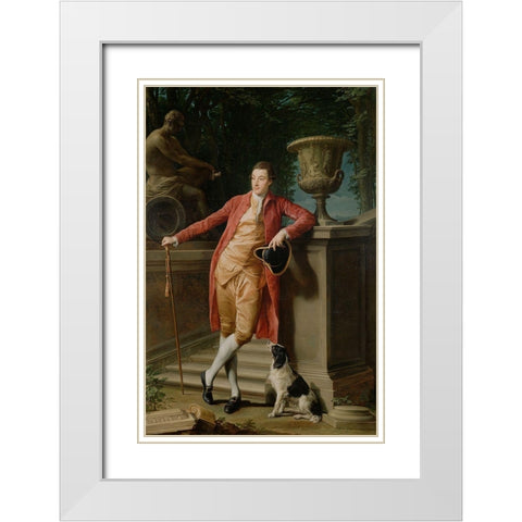 Portrait of John Talbot, later 1st Earl Talbot White Modern Wood Framed Art Print with Double Matting by Batoni, Pompeo Girolamo