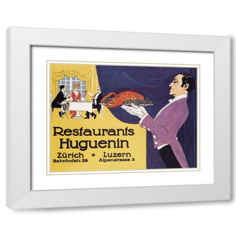 Cooks: Restaurants Huguenin White Modern Wood Framed Art Print with Double Matting by Advertisement
