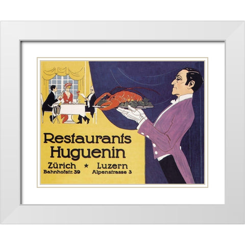 Cooks: Restaurants Huguenin White Modern Wood Framed Art Print with Double Matting by Advertisement