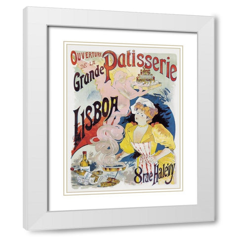 Cooks: Grande Patisserie Lisboa White Modern Wood Framed Art Print with Double Matting by Gesmar, Charles
