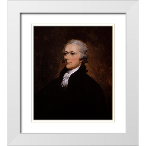 Alexander Hamilton, 1806 White Modern Wood Framed Art Print with Double Matting by Trumbull, John