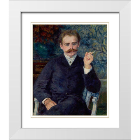 Albert Cahen dAnvers White Modern Wood Framed Art Print with Double Matting by Renoir, Pierre-Auguste