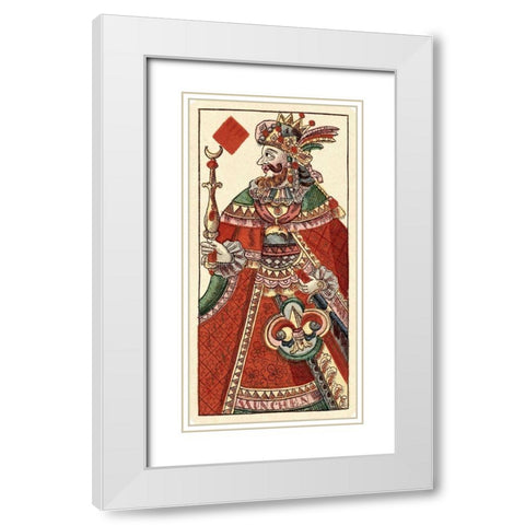 King of Diamonds (Bauern Hochzeit Deck) White Modern Wood Framed Art Print with Double Matting by Gobl, Andreas Benedictus