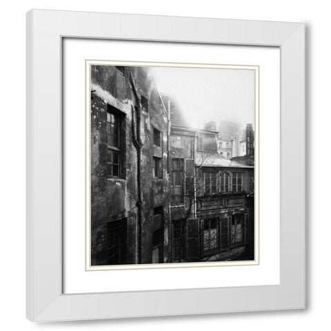 Paris, 1922 - Cour de Rohan White Modern Wood Framed Art Print with Double Matting by Atget, Eugene