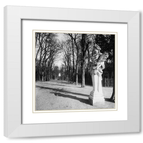 France, 1920 - The Park, Versailles White Modern Wood Framed Art Print with Double Matting by Atget, Eugene