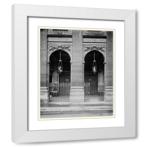 Paris, 1904-1905 - Palais-Royal White Modern Wood Framed Art Print with Double Matting by Atget, Eugene