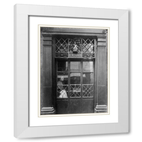 Paris, 1901-1902 - Petit Bacchus, rue St. Louis en lIle White Modern Wood Framed Art Print with Double Matting by Atget, Eugene