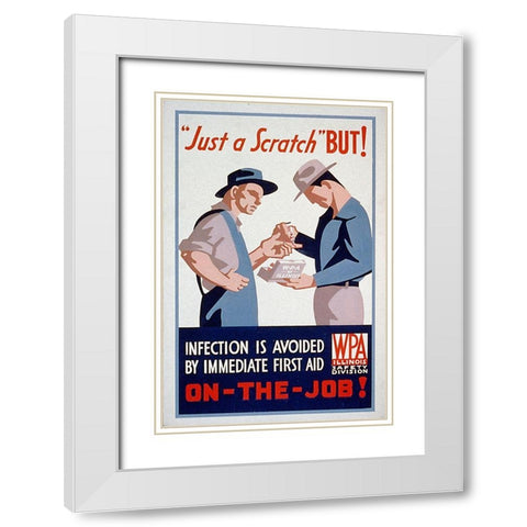 Just a scratch White Modern Wood Framed Art Print with Double Matting by WPA