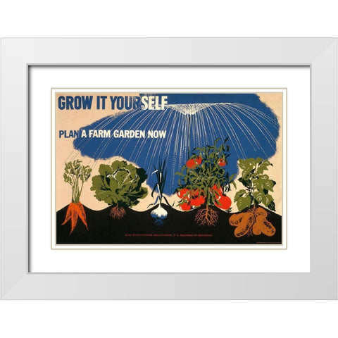 Grow it yourself - Plan a farm garden now White Modern Wood Framed Art Print with Double Matting by Bayer, Herbert