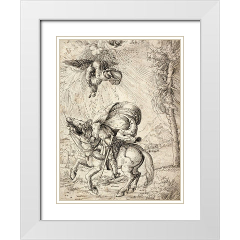 The Conversion of Saint Paul White Modern Wood Framed Art Print with Double Matting by Huber, Wolf