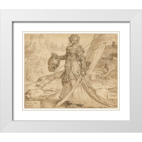 Judith White Modern Wood Framed Art Print with Double Matting by van Heemskerck, Maerten