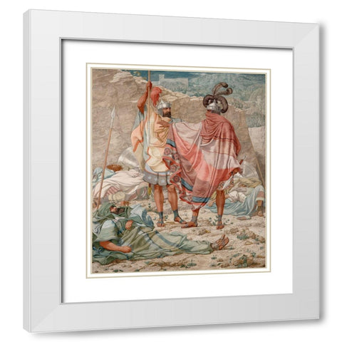 Mercy: David Spareth Sauls Life White Modern Wood Framed Art Print with Double Matting by Dadd, Richard
