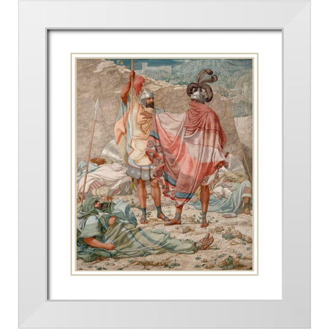 Mercy: David Spareth Sauls Life White Modern Wood Framed Art Print with Double Matting by Dadd, Richard