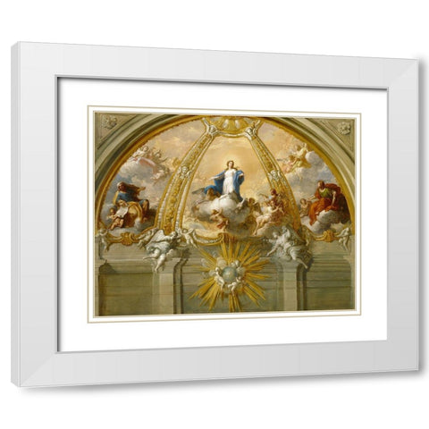 Immaculate Conception White Modern Wood Framed Art Print with Double Matting by Costanzi, Placido