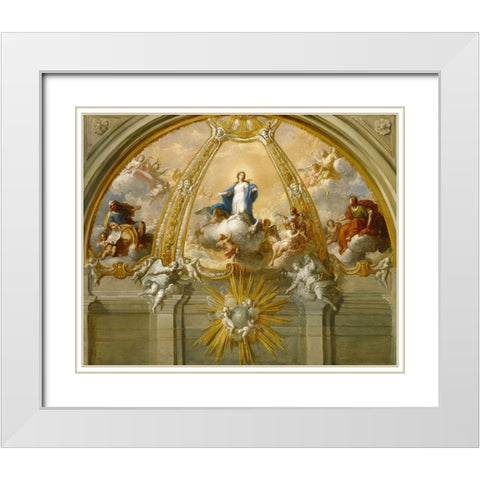 Immaculate Conception White Modern Wood Framed Art Print with Double Matting by Costanzi, Placido