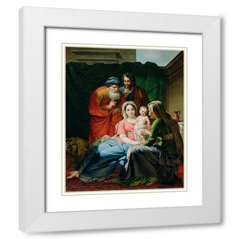 The Holy Family White Modern Wood Framed Art Print with Double Matting by Paelinck, Joseph