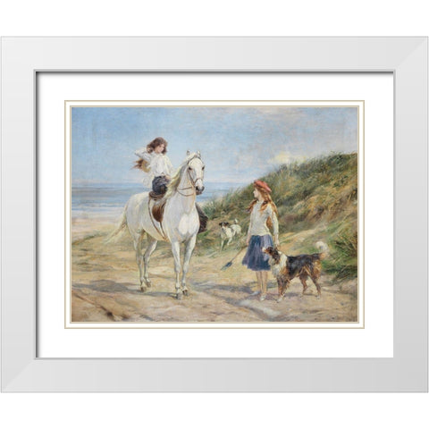 Holiday Time, 1933 White Modern Wood Framed Art Print with Double Matting by Hardy, Heywood