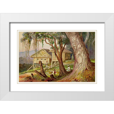 Elefanten-Corral Lambugana, Ceylon White Modern Wood Framed Art Print with Double Matting by Haeckel, Ernst