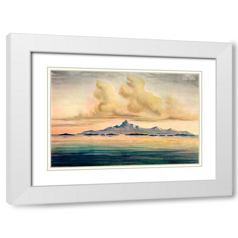 Lingga-Inseln Im Meer von Insulinde, unter dem Ã„quator White Modern Wood Framed Art Print with Double Matting by Haeckel, Ernst