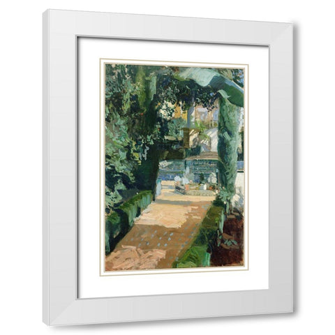 Court of the Dances, Alcazar, Sevilla White Modern Wood Framed Art Print with Double Matting by Y Bastida, Joaquin Sorolla