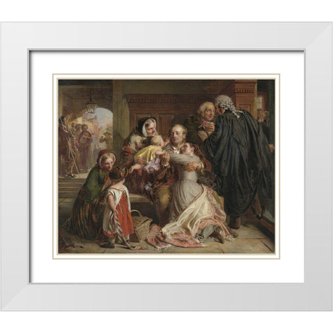 Not Guilty White Modern Wood Framed Art Print with Double Matting by Abraham, Solomon,