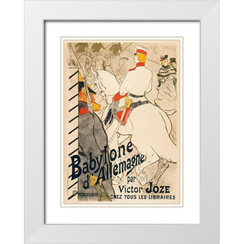 Babylone dAllemagne White Modern Wood Framed Art Print with Double Matting by de Toulouse-Lautrec, Henri