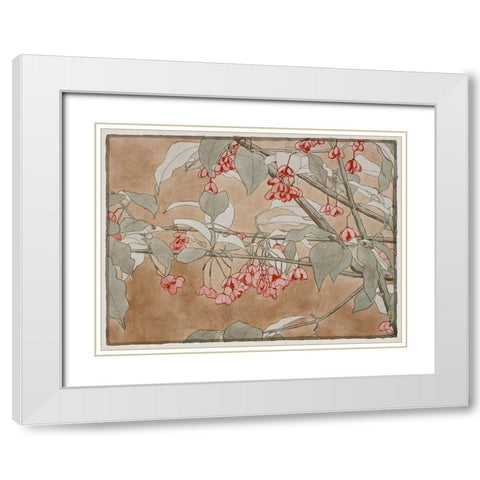 Burning Bush White Modern Wood Framed Art Print with Double Matting by Overbeck, Hannah Borger
