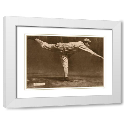Edward Walsh, Chicago American League, 1880 White Modern Wood Framed Art Print with Double Matting by Leopold Morse Goulston Baseball Collection