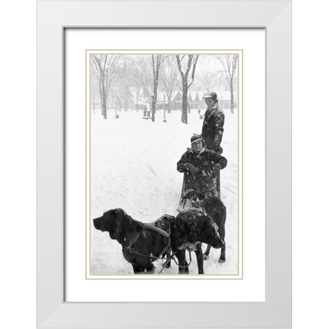 Snow Carnival, New Hampshire, Lancaster, 1936 White Modern Wood Framed Art Print with Double Matting by Rothstein, Arthur