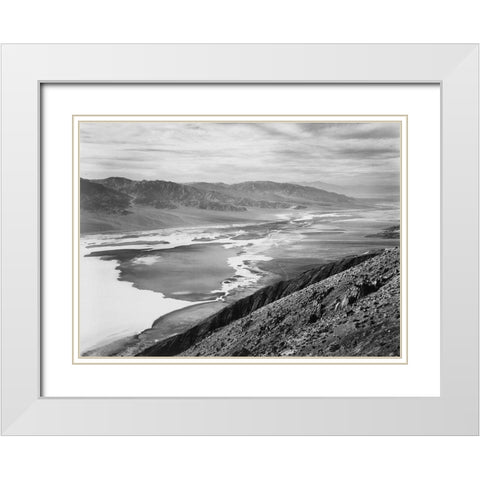 Death Valley National Monument, California - National Parks and Monuments, 1941 White Modern Wood Framed Art Print with Double Matting by Adams, Ansel