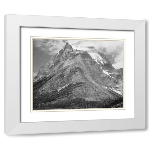 Going-to-the-Sun Mountain, Glacier National Park, Montana - National Parks and Monuments, 1941 White Modern Wood Framed Art Print with Double Matting by Adams, Ansel