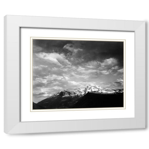 Heavens Peak, Glacier National Park, Montana - National Parks and Monuments, 1941 White Modern Wood Framed Art Print with Double Matting by Adams, Ansel