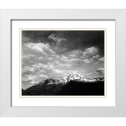 Heavens Peak, Glacier National Park, Montana - National Parks and Monuments, 1941 White Modern Wood Framed Art Print with Double Matting by Adams, Ansel
