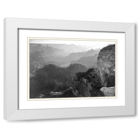 Grand Canyon National Park, Arizona - National Parks and Monuments, 1941 White Modern Wood Framed Art Print with Double Matting by Adams, Ansel