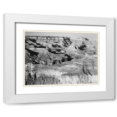 Grand Canyon National Park, Arizona - National Parks and Monuments, 1940 White Modern Wood Framed Art Print with Double Matting by Adams, Ansel