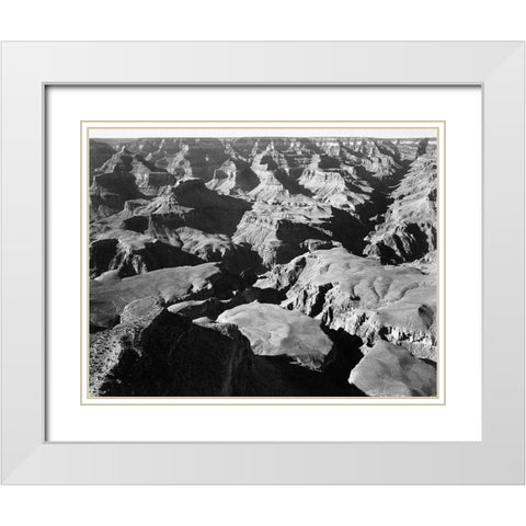Grand Canyon National Park, Arizona - National Parks and Monuments, 1940 White Modern Wood Framed Art Print with Double Matting by Adams, Ansel