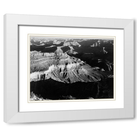Grand Canyon National Park, Arizona - National Parks and Monuments, 1940 White Modern Wood Framed Art Print with Double Matting by Adams, Ansel