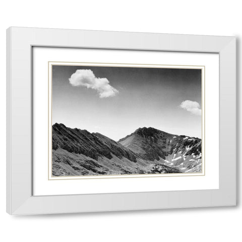 Coloseum Mountain, Kings River Canyon, proposed as a national park, California, 1936 White Modern Wood Framed Art Print with Double Matting by Adams, Ansel