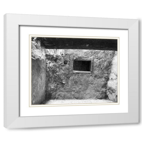 Interior at Ruin, Cliff Palace, Mesa Verde National Park, Colorado, 1941 White Modern Wood Framed Art Print with Double Matting by Adams, Ansel