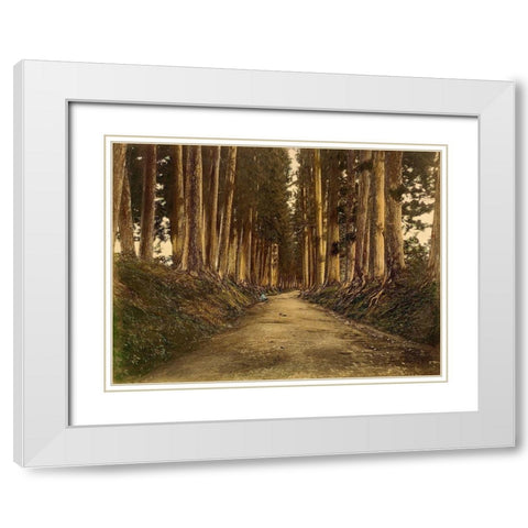 View of Imaichi White Modern Wood Framed Art Print with Double Matting by Unknown 19th Century Japanese Photographer